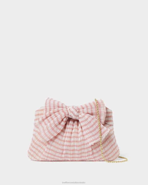 Bags Soft Pink Gingham Loeffler Randall 044J380 Women Rayne Bow Clutch