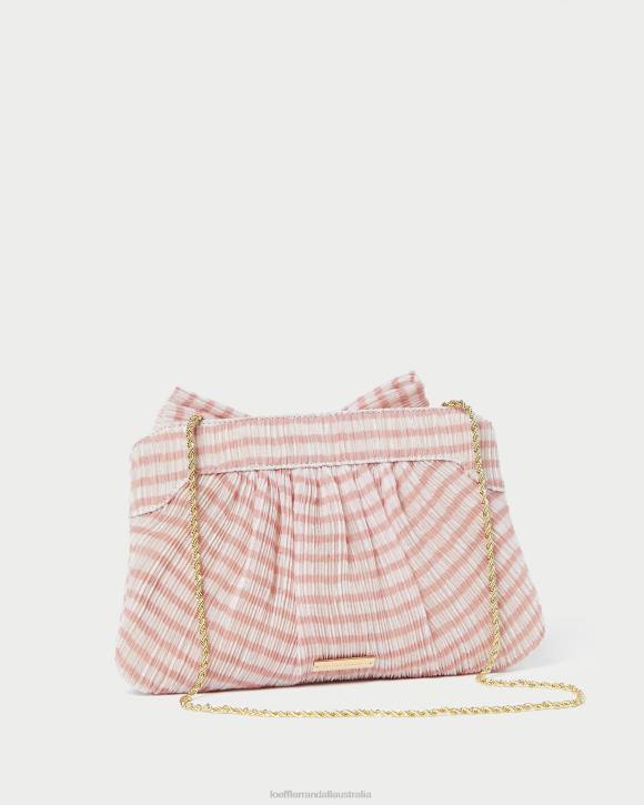 Bags Soft Pink Gingham Loeffler Randall 044J380 Women Rayne Bow Clutch