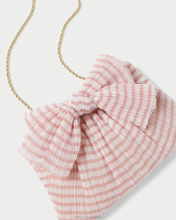 Bags Soft Pink Gingham Loeffler Randall 044J380 Women Rayne Bow Clutch