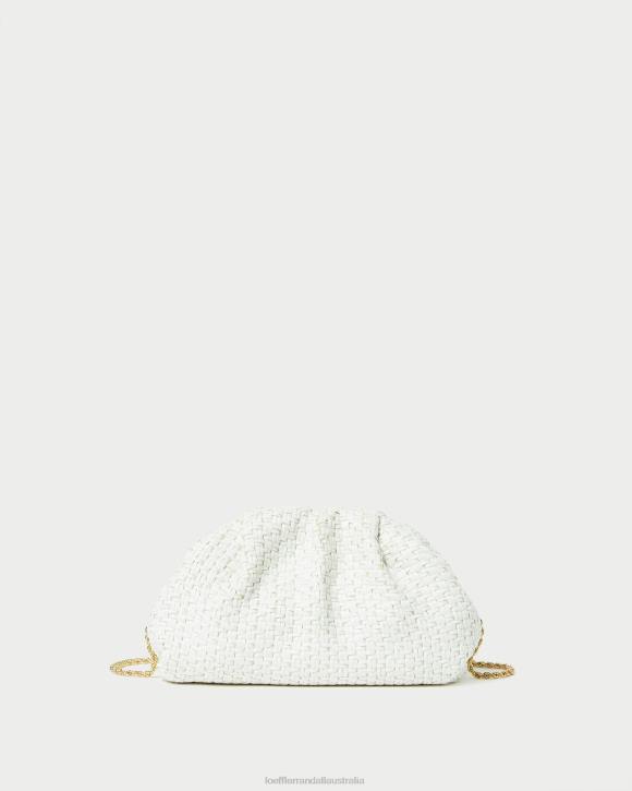 Bags White Loeffler Randall 044J398 Women Bailey Raffia Dome Clutch