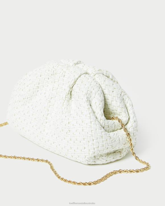 Bags White Loeffler Randall 044J398 Women Bailey Raffia Dome Clutch