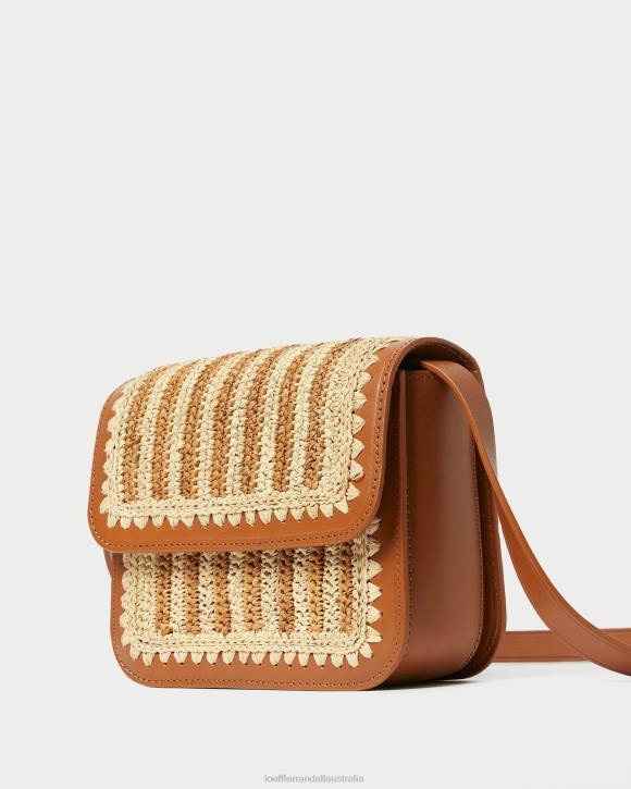 Bags Natural/Brown/Cognac Loeffler Randall 044J328 Women Kenton Crocheted Crossbody