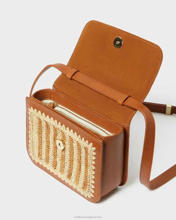 Bags Natural/Brown/Cognac Loeffler Randall 044J328 Women Kenton Crocheted Crossbody