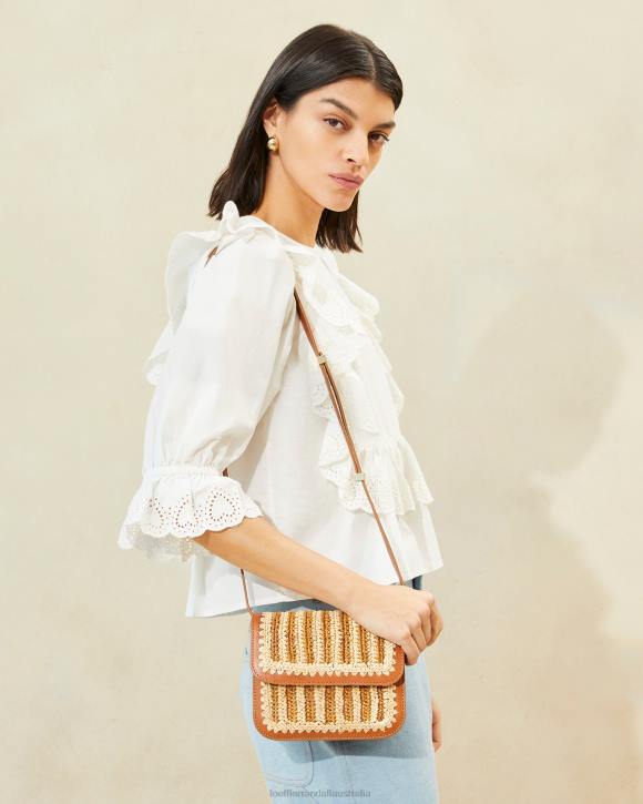 Bags Natural/Brown/Cognac Loeffler Randall 044J328 Women Kenton Crocheted Crossbody