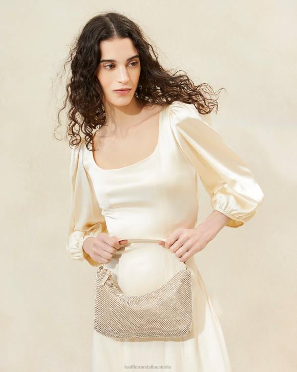 Bags Gold Loeffler Randall 044J399 Women Cam Diamante Baguette Bag