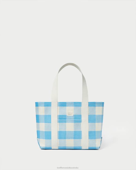 Bags Blue Gingham Loeffler Randall 044J319 Women Bennett Medium Tote