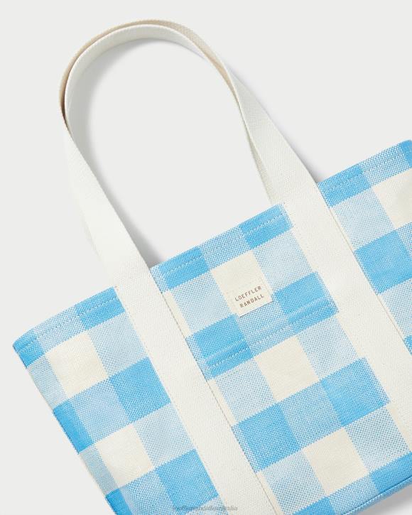 Bags Blue Gingham Loeffler Randall 044J319 Women Bennett Medium Tote