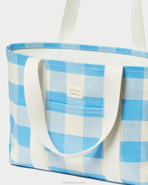 Bags Blue Gingham Loeffler Randall 044J319 Women Bennett Medium Tote