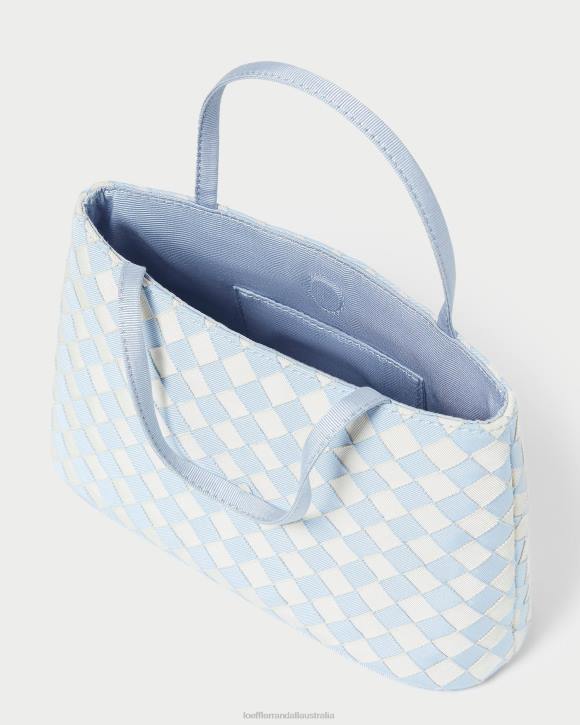 Bags Light Blue/Cream Loeffler Randall 044J317 Women Minnow Mini Tote