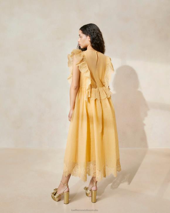 Clothes Dune Loeffler Randall 044J192 Women Naomi Embroidered Scalloped Dress