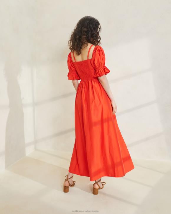 Clothes Poppy Loeffler Randall 044J177 Women Yael Gathered Bodice Dress