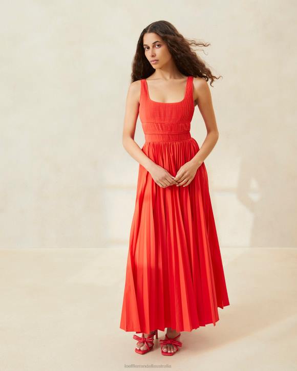 Clothes Poppy Loeffler Randall 044J180 Women Bea Pleated Dress