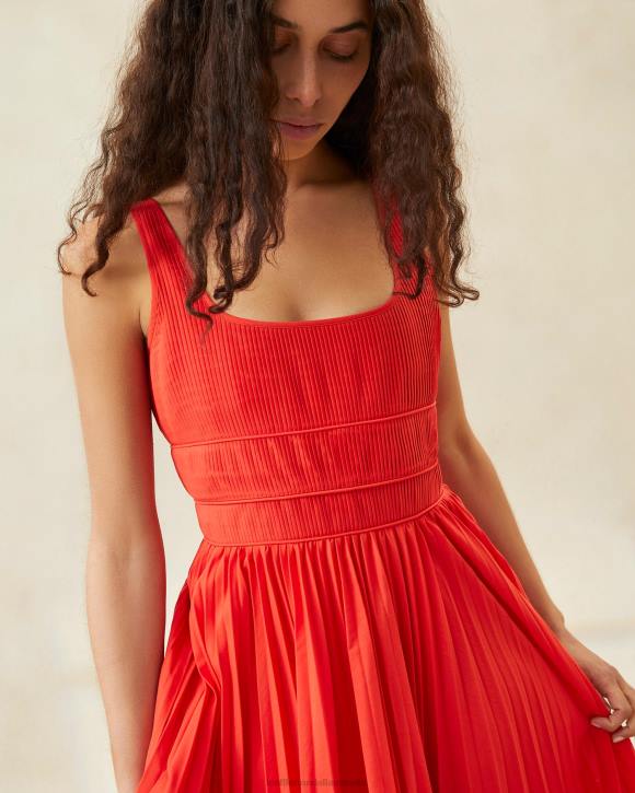 Clothes Poppy Loeffler Randall 044J180 Women Bea Pleated Dress