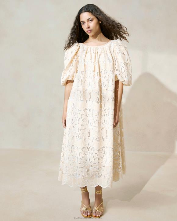 Clothes Tan Loeffler Randall 044J176 Women Mimi Oversized Puff-Sleeve Dress