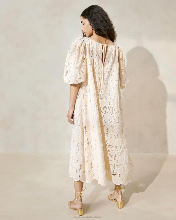 Clothes Tan Loeffler Randall 044J176 Women Mimi Oversized Puff-Sleeve Dress
