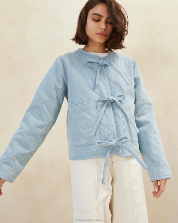 Clothes Light Denim Loeffler Randall 044J258 Women Emmett Barn Jacket