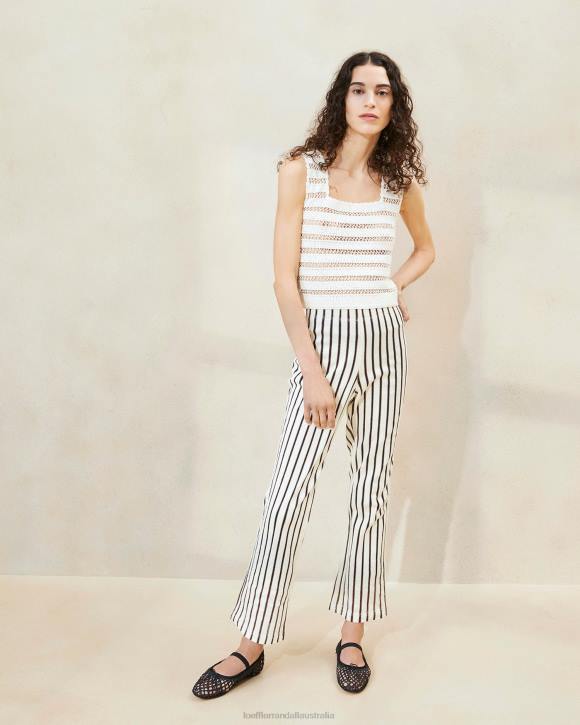 Clothes Brown Stripe Loeffler Randall 044J230 Women Alex d Pant