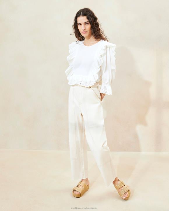 Clothes Cream Loeffler Randall 044J215 Women Roy Carpenter Pant