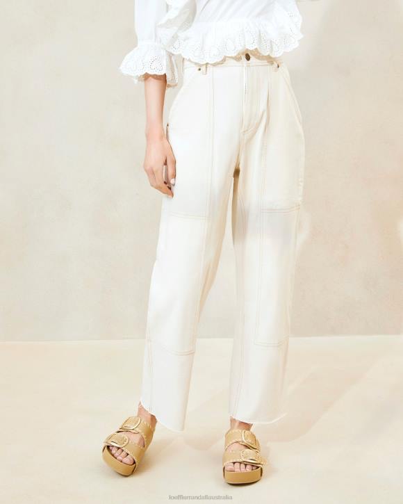 Clothes Cream Loeffler Randall 044J215 Women Roy Carpenter Pant