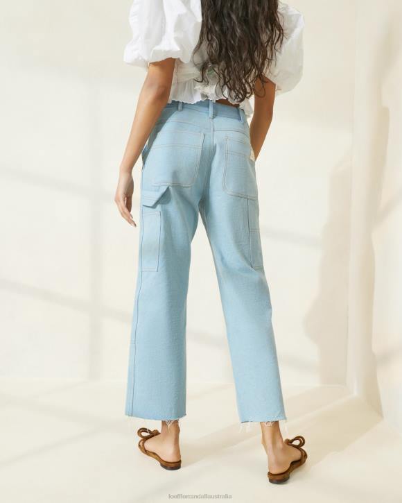 Clothes Light Denim Loeffler Randall 044J216 Women Roy Carpenter Pant