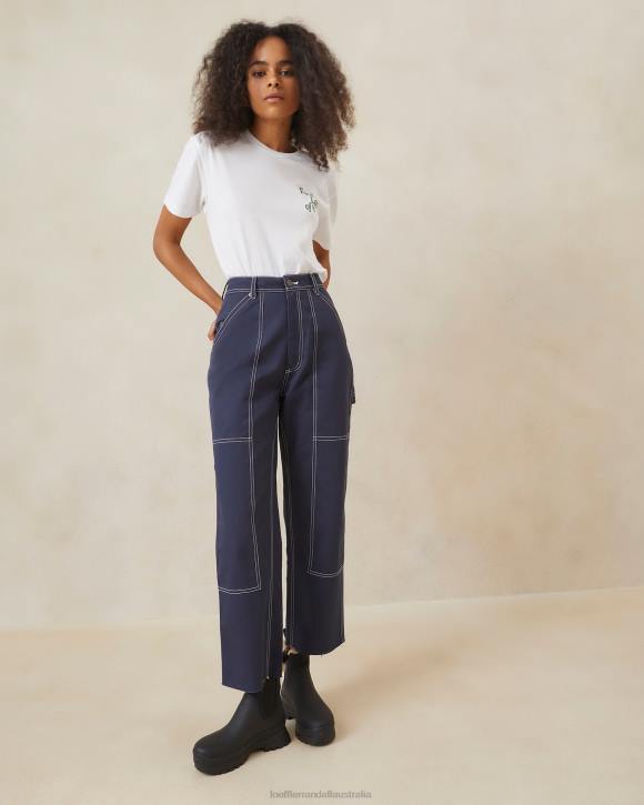 Clothes Navy Loeffler Randall 044J221 Women Roy Carpenter Pant