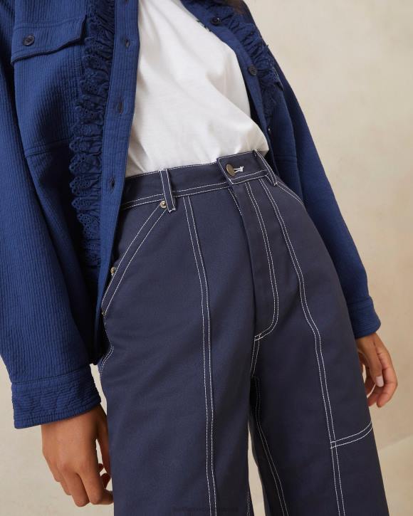 Clothes Navy Loeffler Randall 044J221 Women Roy Carpenter Pant