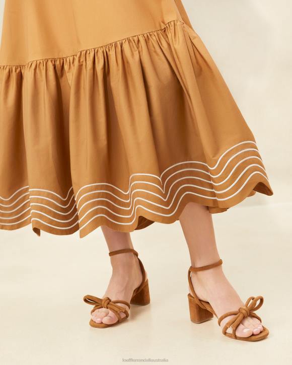 Clothes Brown Loeffler Randall 044J228 Women Opal Ruffle-Hem Skirt