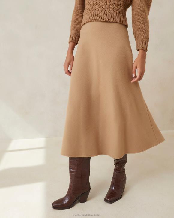 Clothes Camel Loeffler Randall 044J219 Women Charissa Circle Skirt