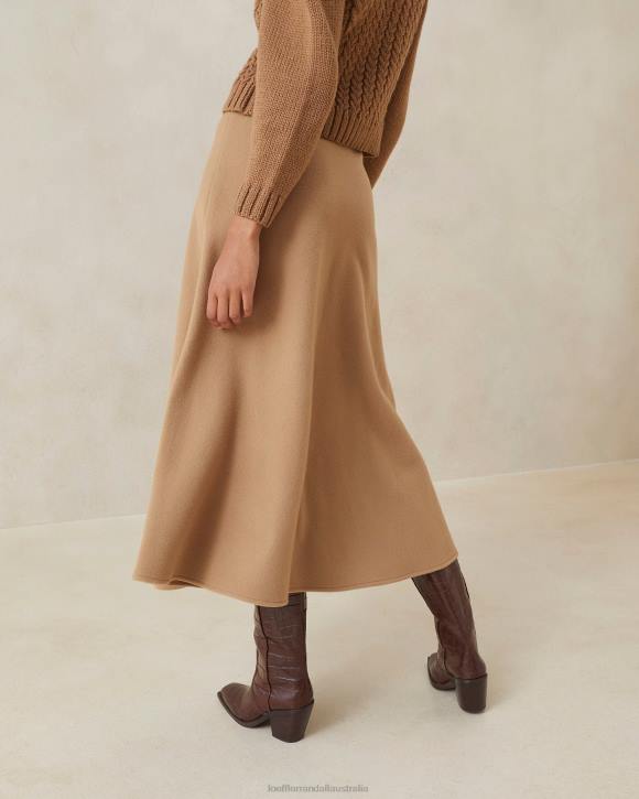 Clothes Camel Loeffler Randall 044J219 Women Charissa Circle Skirt