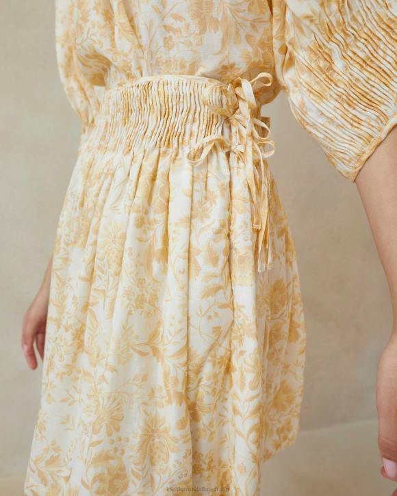 Clothes Tonal Vine Floral Loeffler Randall 044J246 Women Sidney Smocked Skirt