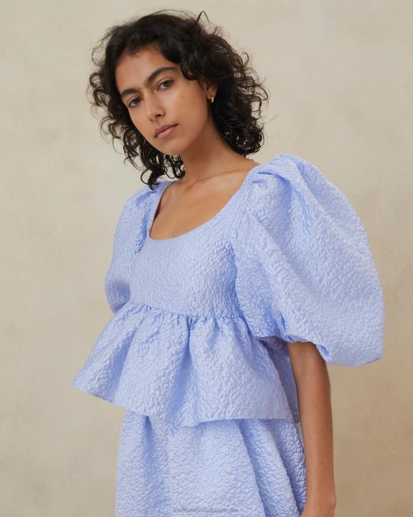 Clothes Blue Loeffler Randall 044J250 Women Jessalyn Quilted Top