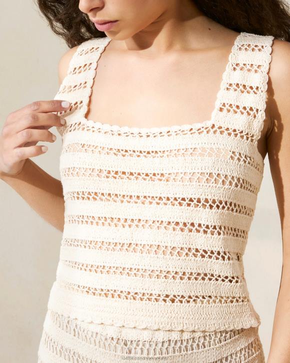 Clothes Natural Loeffler Randall 044J211 Women Sadie Crocheted Top