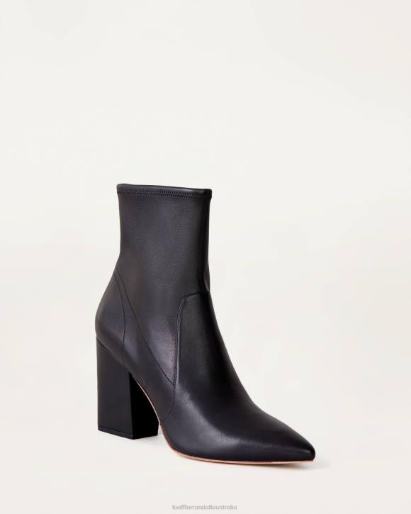 Shoes Black Loeffler Randall 044J276 Women Isla Leather Slim Ankle Bootie