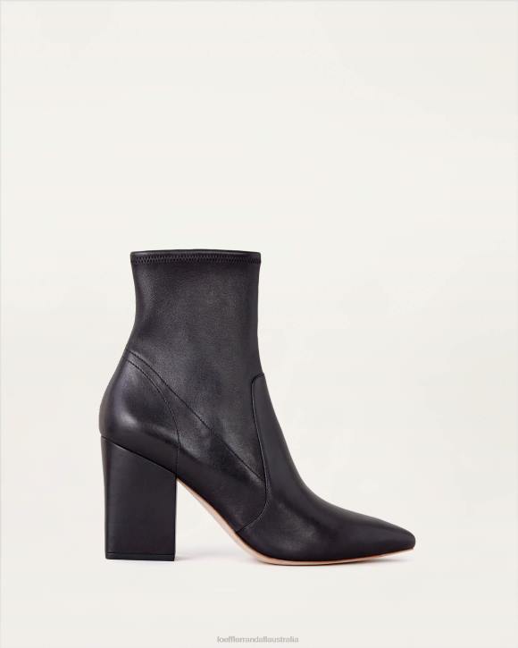 Shoes Black Loeffler Randall 044J276 Women Isla Leather Slim Ankle Bootie