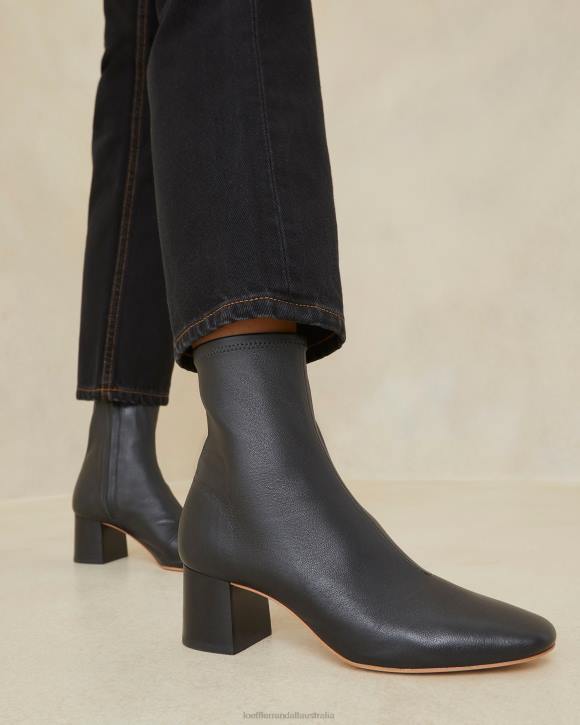 Shoes Black Loeffler Randall 044J284 Women Alec Mid-Heel Stretch Bootie