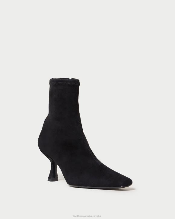 Shoes Black Loeffler Randall 044J289 Women Thandy Suede Curved Bootie