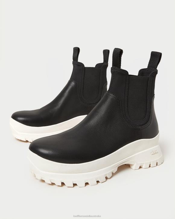 Shoes Black/White Loeffler Randall 044J280 Women Tara Cream Weather Boot