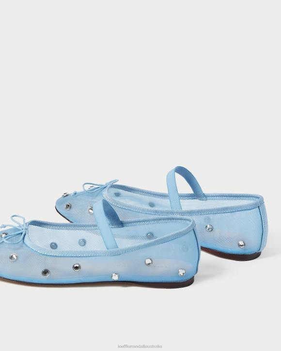 Shoes Blue/Clear Loeffler Randall 044J305 Women Leonie Ballet Flat