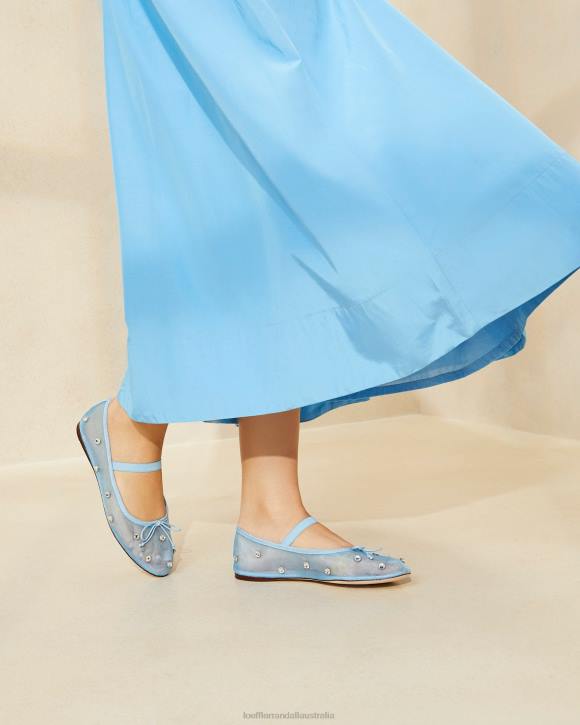 Shoes Blue/Clear Loeffler Randall 044J305 Women Leonie Ballet Flat