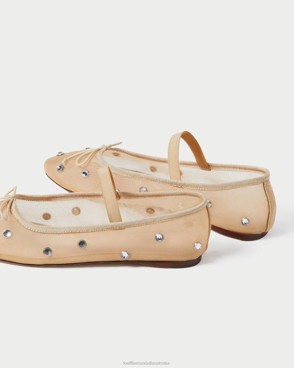 Shoes Caramel/Clear Loeffler Randall 044J299 Women Leonie Ballet Flat