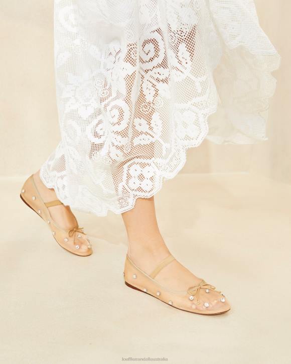 Shoes Caramel/Clear Loeffler Randall 044J299 Women Leonie Ballet Flat