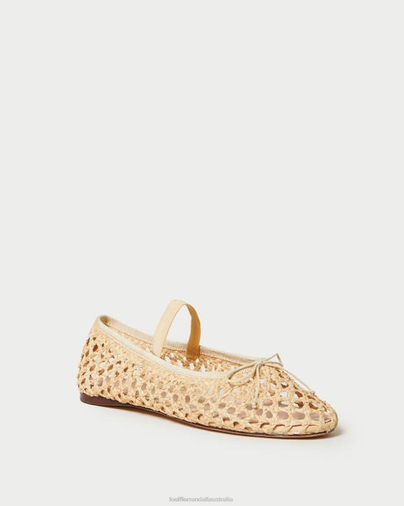 Shoes Natural Crochet Loeffler Randall 044J308 Women Leonie Ballet Flat