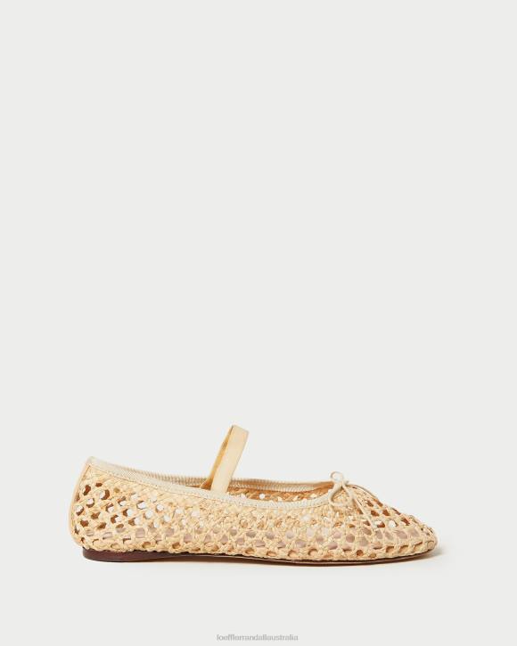 Shoes Natural Crochet Loeffler Randall 044J308 Women Leonie Ballet Flat