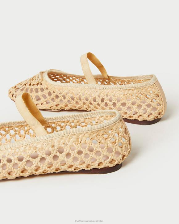 Shoes Natural Crochet Loeffler Randall 044J308 Women Leonie Ballet Flat