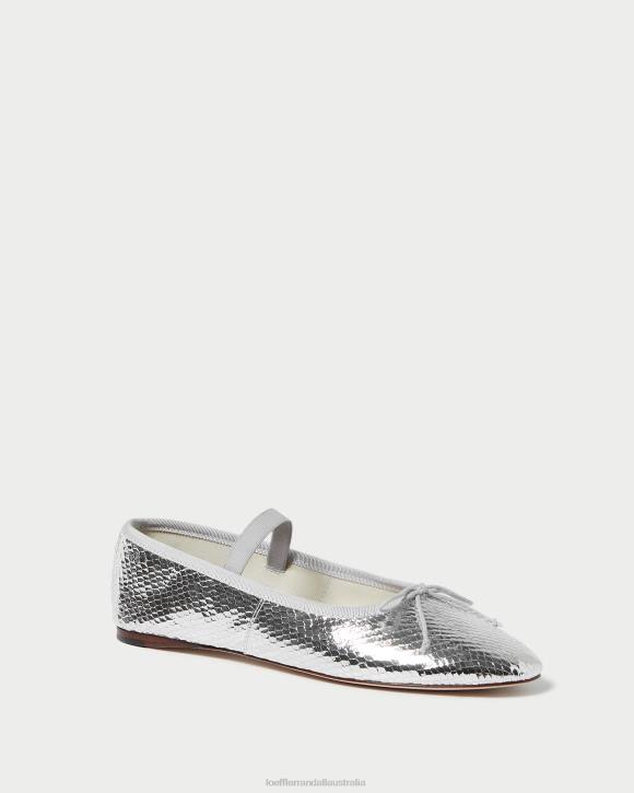 Shoes Silver Loeffler Randall 044J309 Women Leonie Ballet Flat