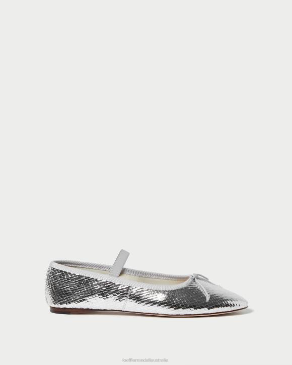 Shoes Silver Loeffler Randall 044J309 Women Leonie Ballet Flat