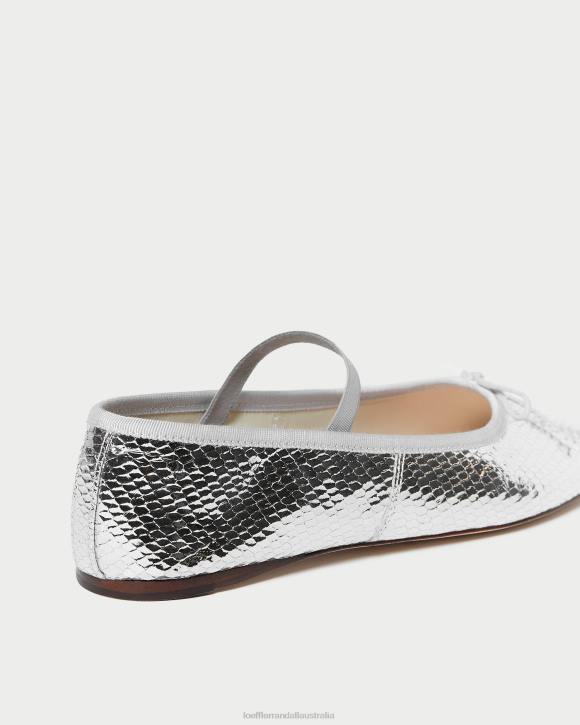 Shoes Silver Loeffler Randall 044J309 Women Leonie Ballet Flat