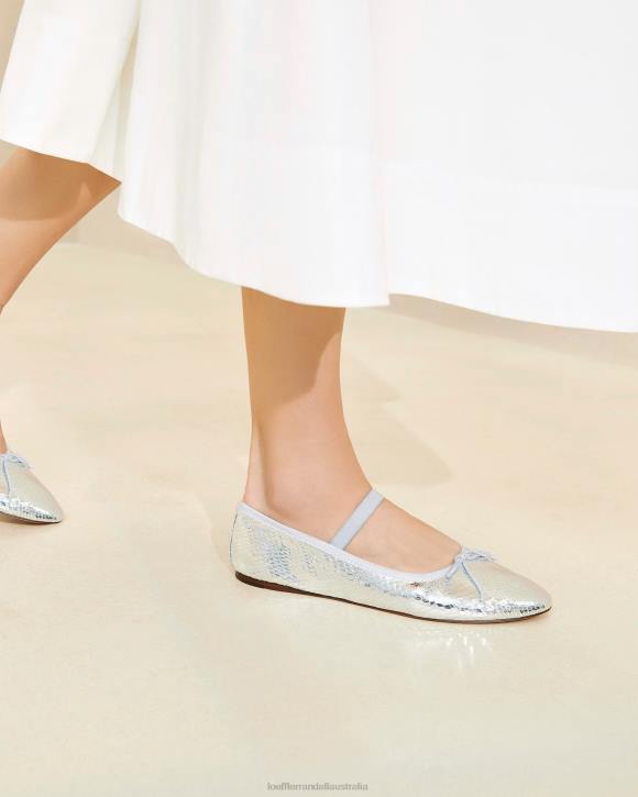 Shoes Silver Loeffler Randall 044J309 Women Leonie Ballet Flat