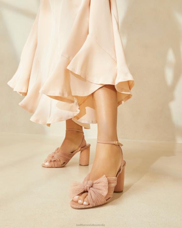 Shoes Beauty Loeffler Randall 044J11 Women Camellia Pleated Bow Heel