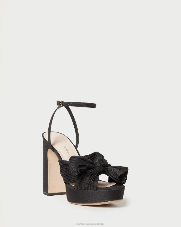 Shoes Black Loeffler Randall 044J23 Women Natalia Platform Bow Heel